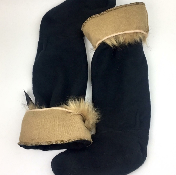 Hunter Faux Fur Cuff Tall Boot Sock sz L - Picture 3 of 9